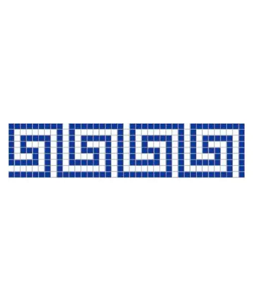 Vetro Venecia: Cenefa Laberinto en mosaico veneciano 2×2