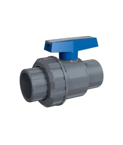 Valvula bola Inter Water con tuerca union y conexion simple cementar en 1 1/2″