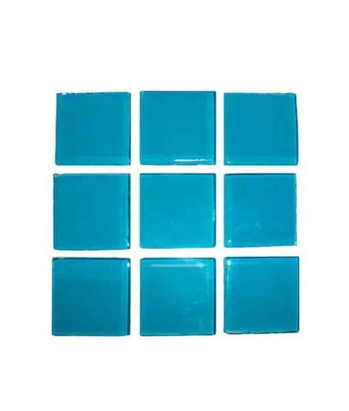Cristalo Vitreo – Mosaico color azul cancun 2.5 x 2.5