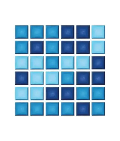 Mosaik- Mosaico mezcla Azul 3 de 2 x 2