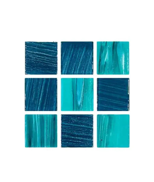 Cristalo Vitreo Luxe – Mosaico mezcla natura oscura 3.5 x 3.5