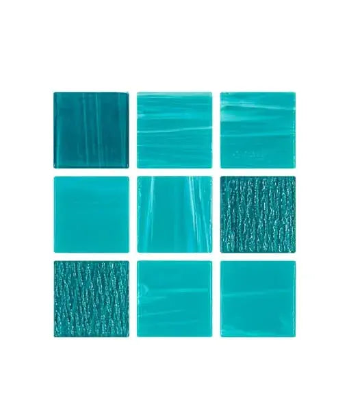 Cristalo Vitreo Luxe – Mosaico mezcla natura clara 3.5 x 3.5