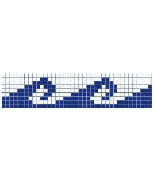 Vetro Venecia- Cenefa olas en mosaico veneciano 2×2